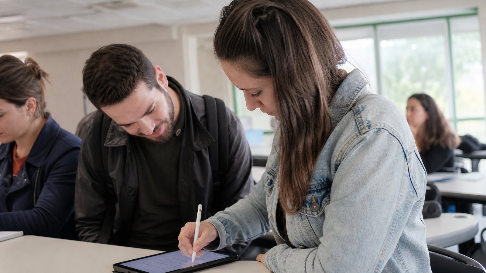 Stagiaires signant une feuille de présence dans une salle de formation